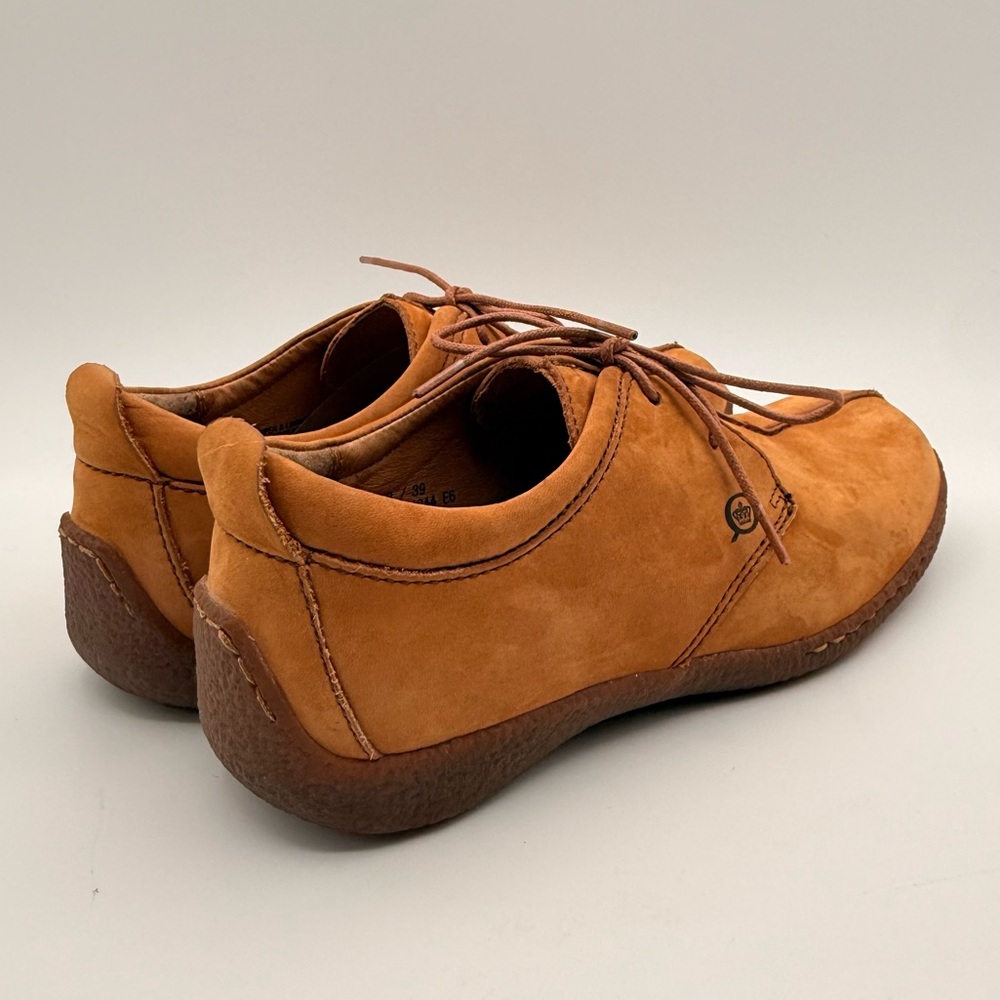 Born Sahara Tan Nubuck Leather Lace Up Driving Shoes Comfort  Women’s Size 8 - Picture 2 of 14